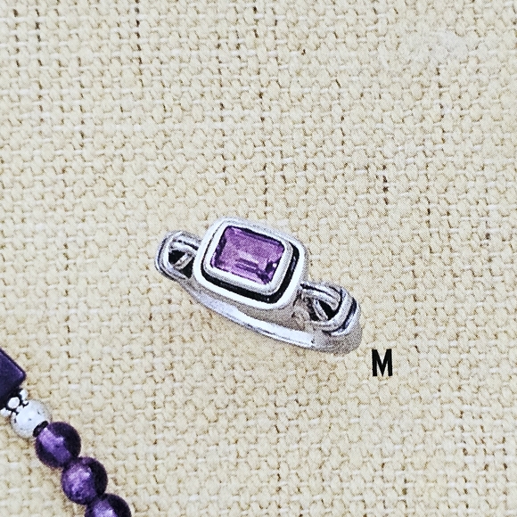 Silpada Sterling Silver 'Misty Morning' Faceted Amethyst Ring Size 11.5  R1158 - Picture 9 of 16